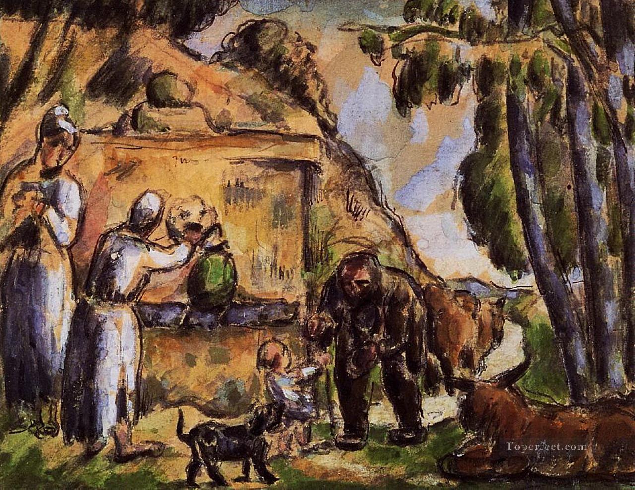 The Fountain 2 Paul Cezanne Oil Paintings